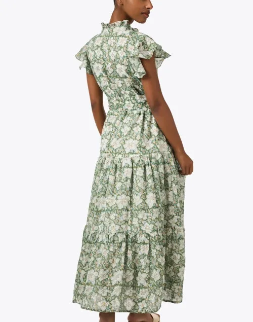 Green Floral Print Dress