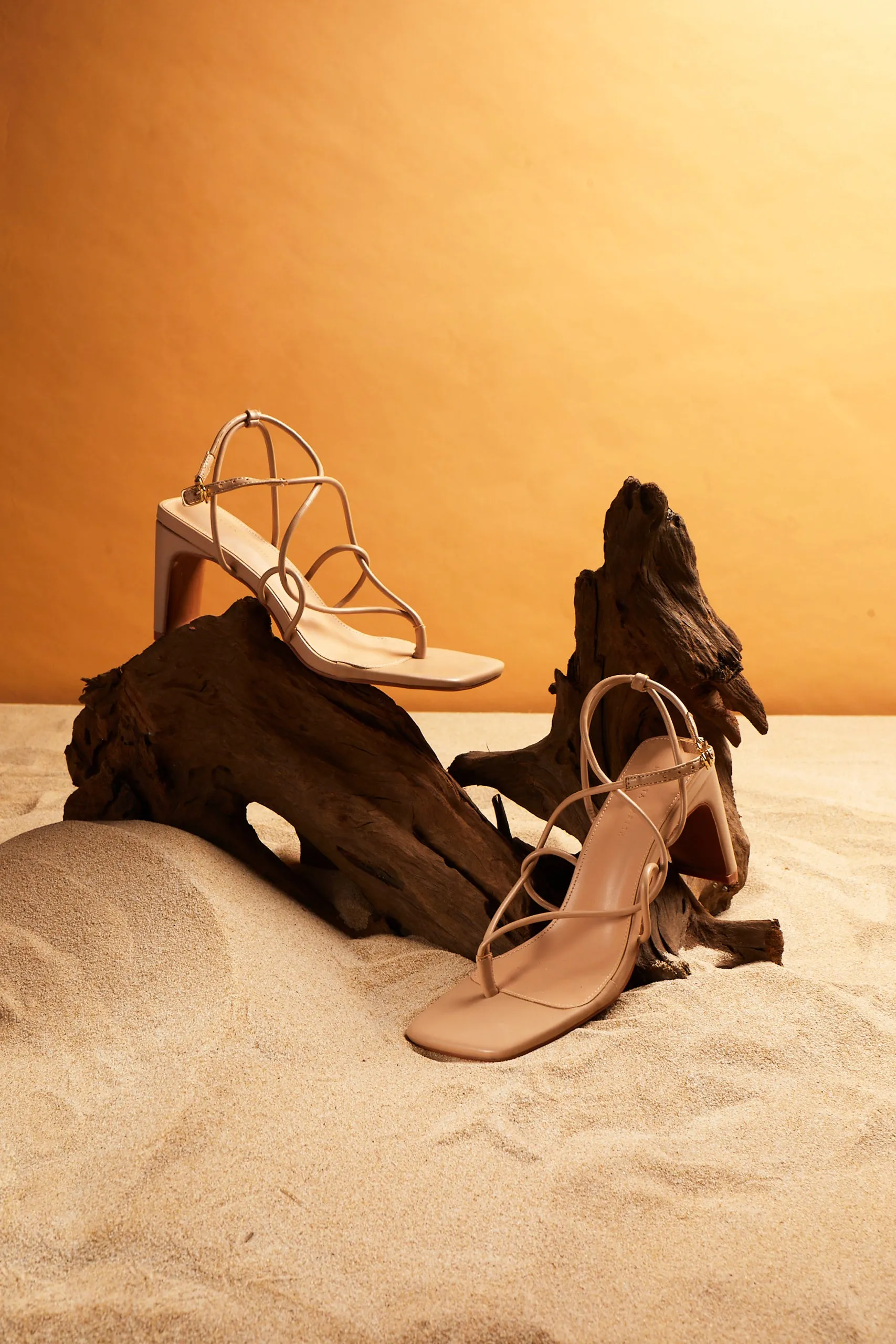 Hania Strappy Heels (Nude)