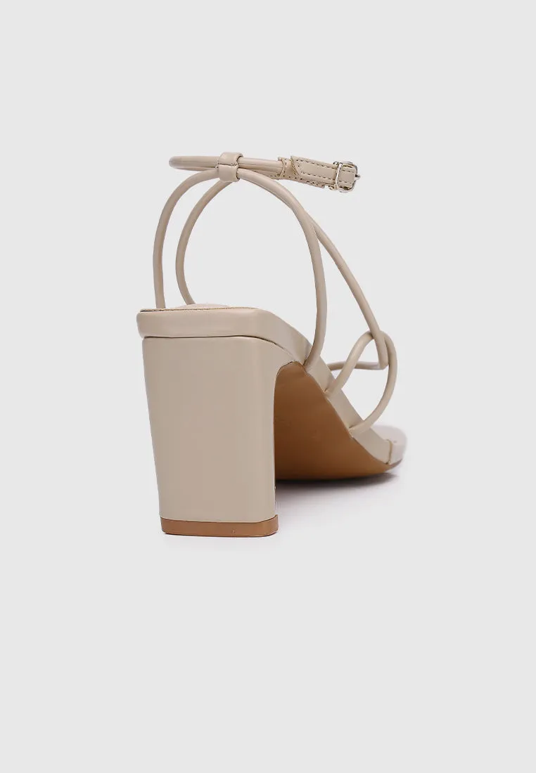 Hania Strappy Heels (Nude)
