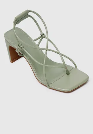 Heidi Strappy Heels (Dark Sea Green)