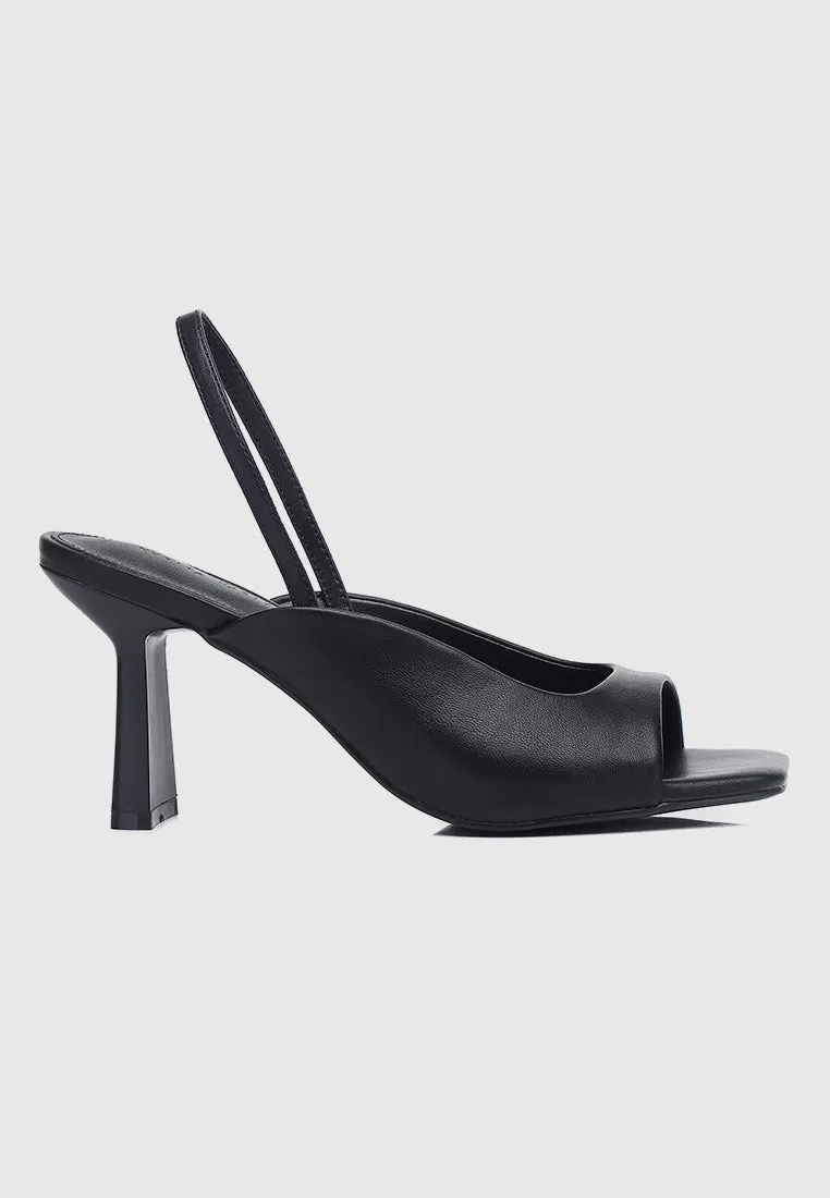 Heloise Slingback Heels (Black)