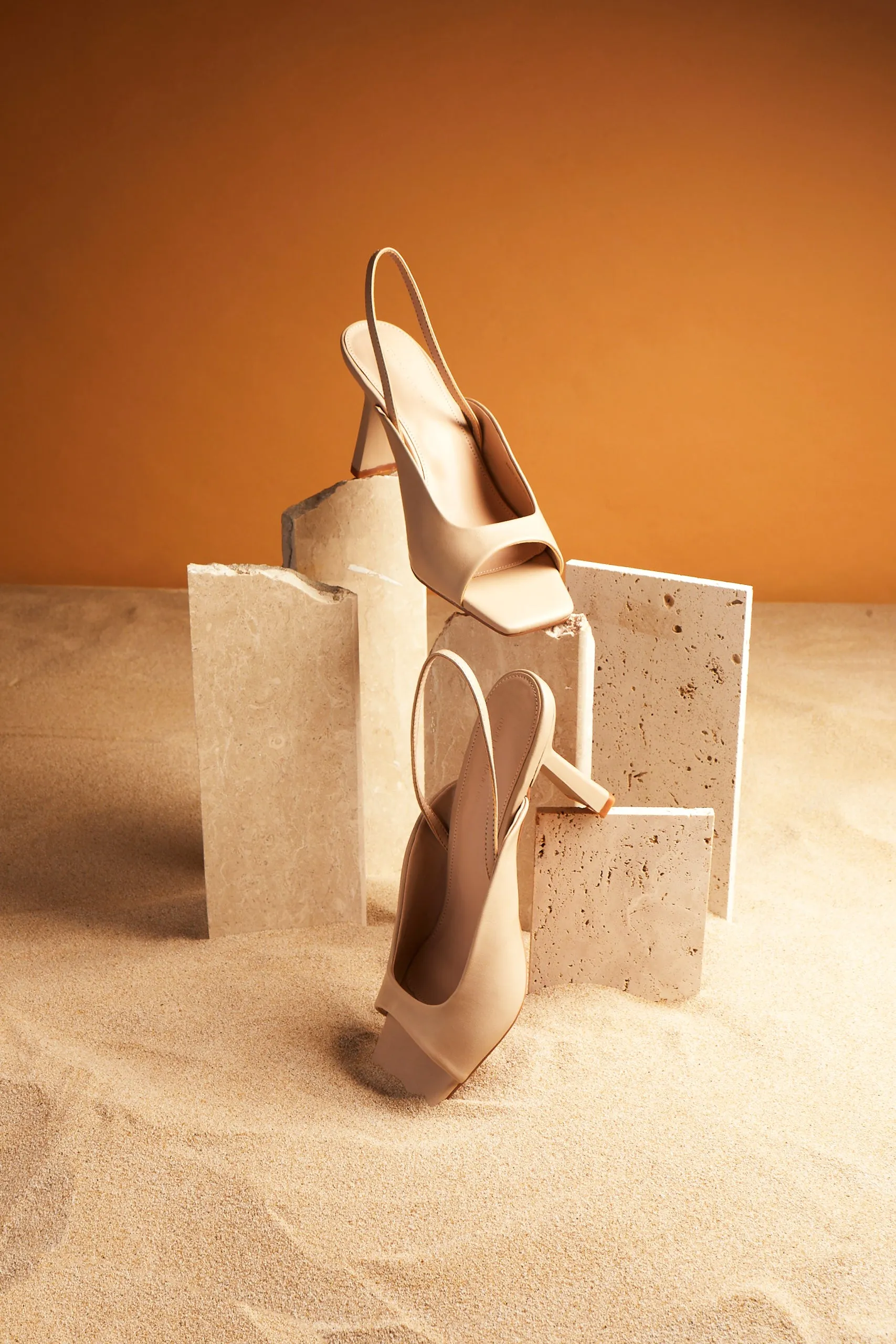 Heloise Slingback Heels (Burlywood)