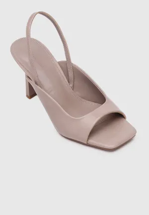 Heloise Slingback Heels (Nude)