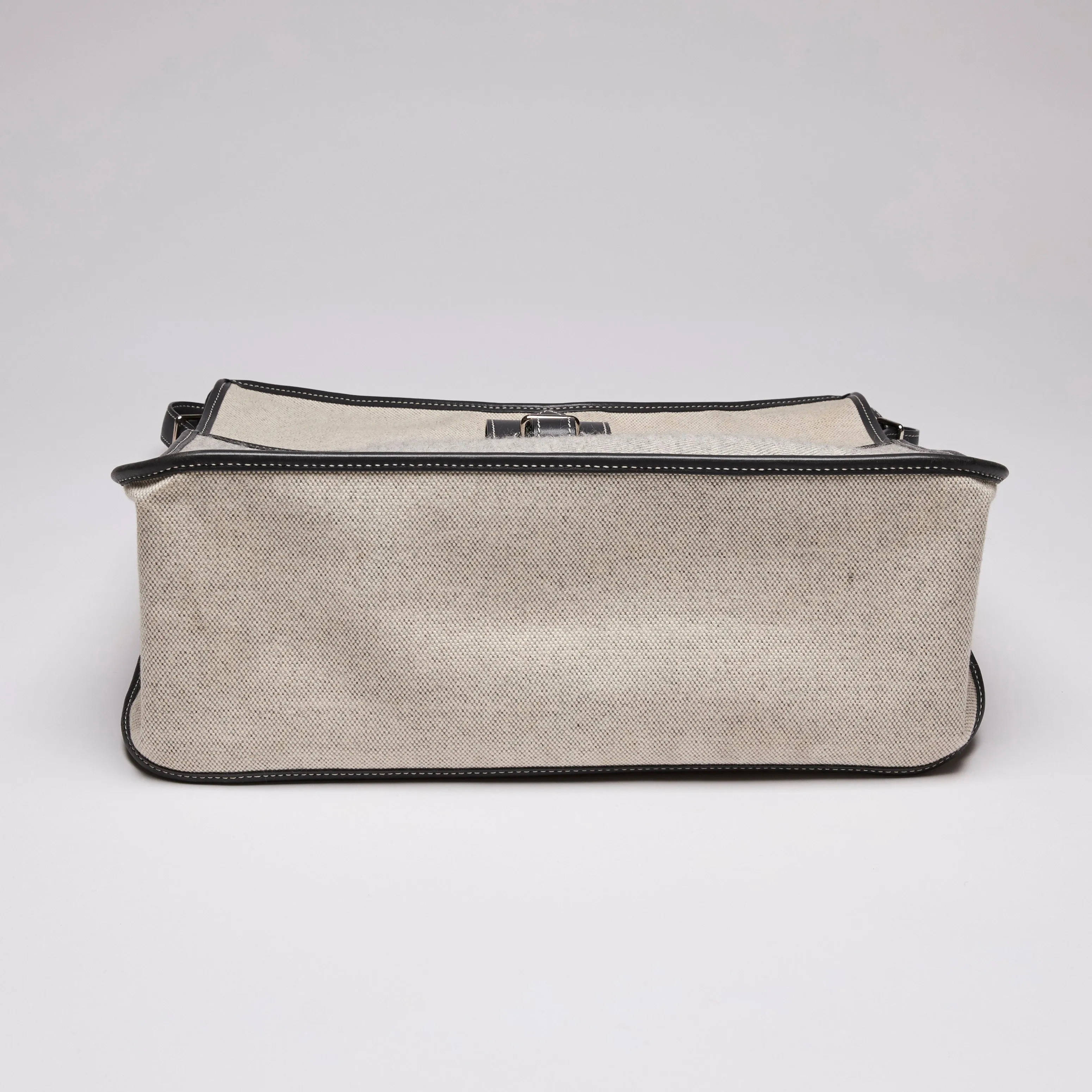 Hermes Toile Wool Chevron Jumping GMn with Buckle Detail Grey