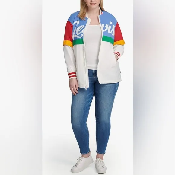 Levi’s Women’s Nylon Colorblocked Logo Bomber Jacket