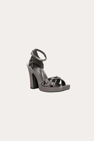 LINDA ANKLE STRAP BLOCK HEELS