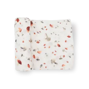 Little Unicorn Cotton Muslin Single Swaddle (Mushrooms)