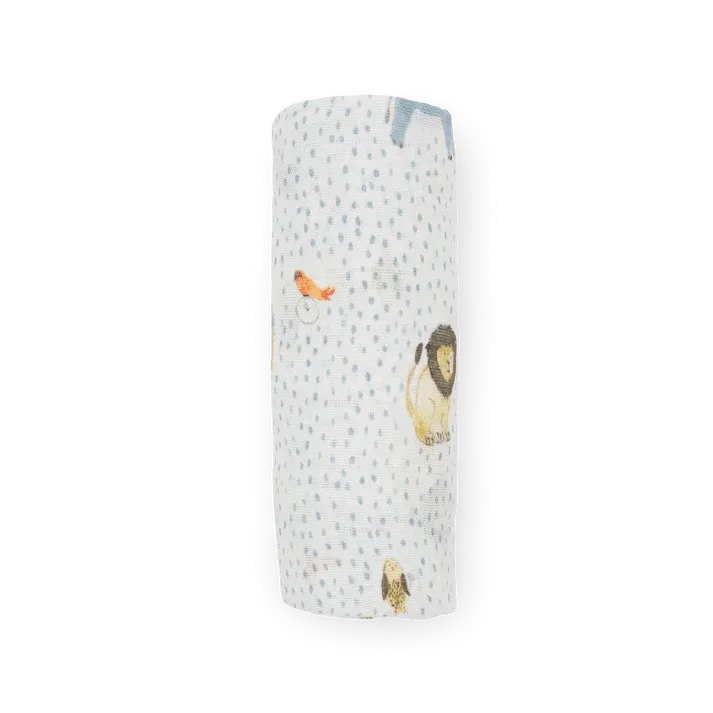 Little Unicorn Cotton Muslin Single Swaddle (Party Animals)