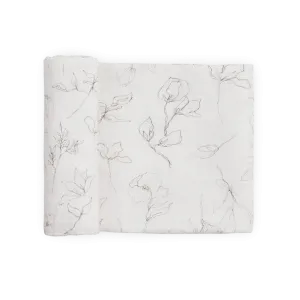 Little Unicorn Organic Cotton Muslin Swaddle Blanket (Pencil Floral)