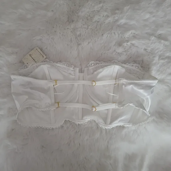 💖LOTS OF LUV LACE STRAPLESS UNDERWIRE BUSTIER BRALETTE SIZE XL