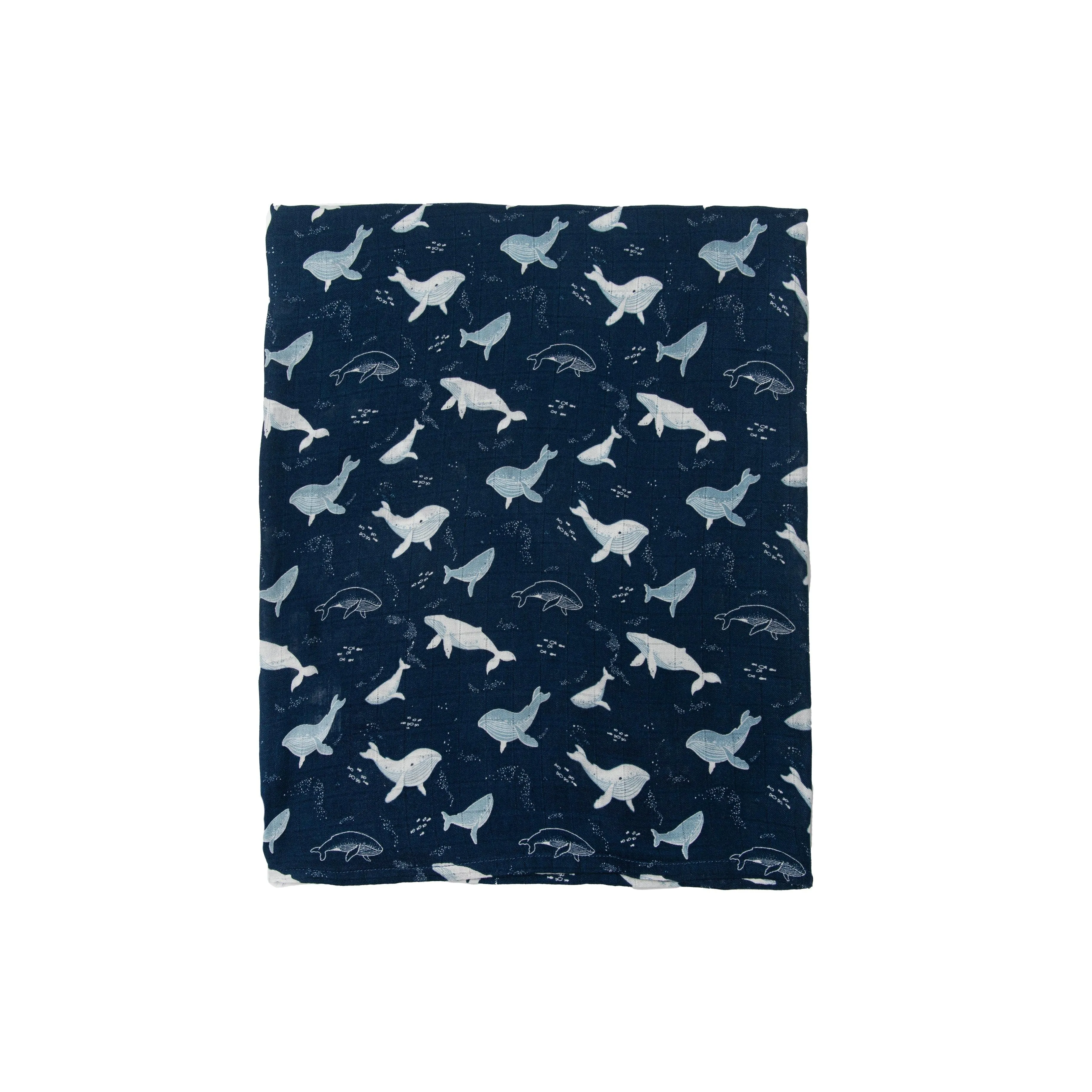 Loulou Lollipop Muslin Swaddle Blanket - Whales