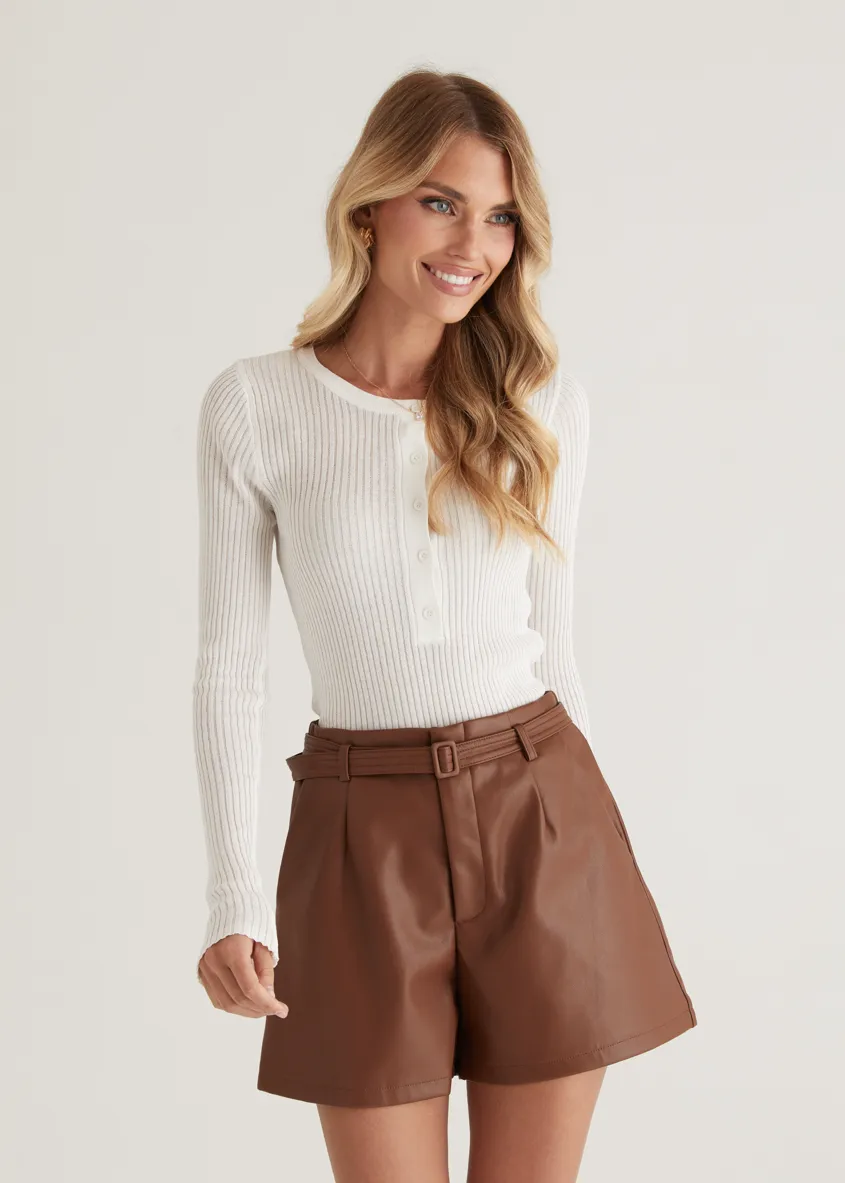 Mandy Knit Top - Off White
