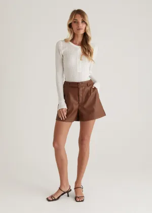 Mandy Knit Top - Off White