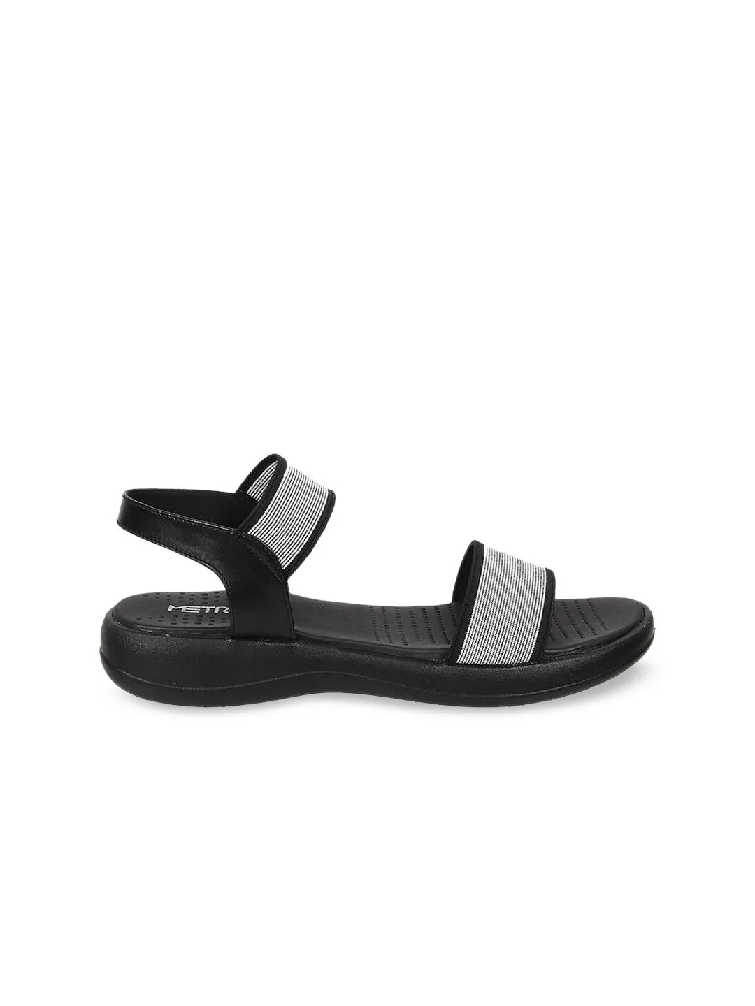 Metro Woven Design Comfort Heels With Backstrap