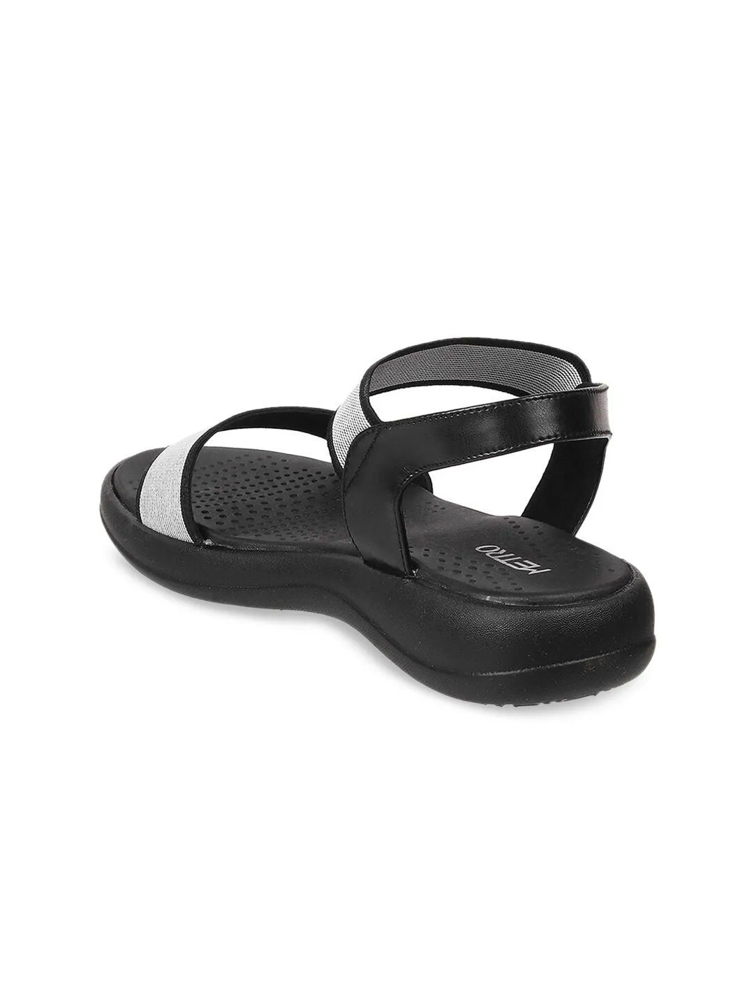 Metro Woven Design Comfort Heels With Backstrap