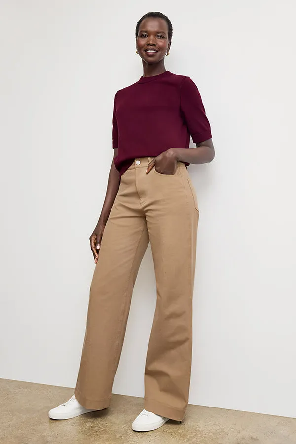 Milo Wide-Leg Jean - Eco Better Than Denim :: Saddle
