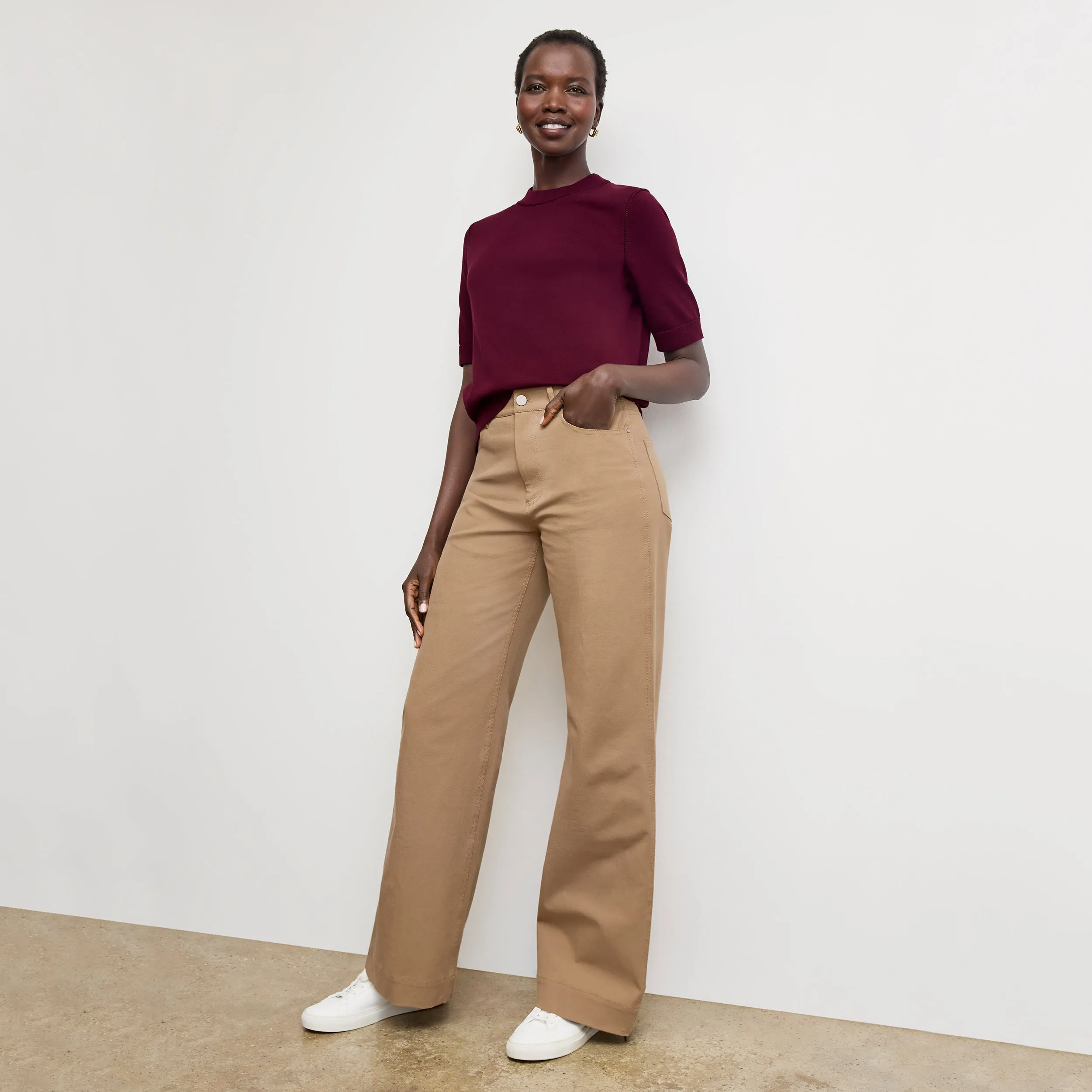 Milo Wide-Leg Jean - Eco Better Than Denim :: Saddle