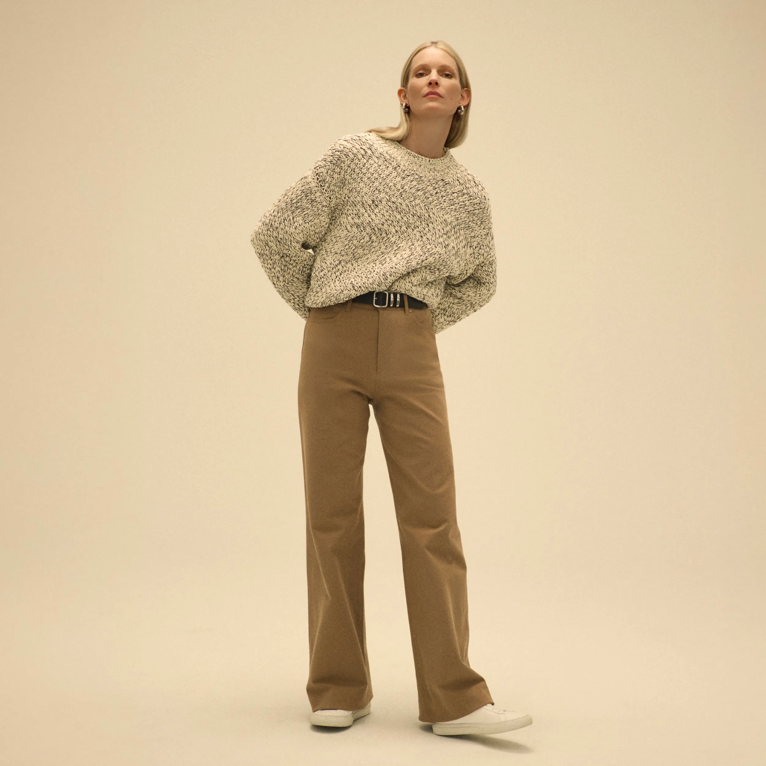 Milo Wide-Leg Jean - Eco Better Than Denim :: Saddle