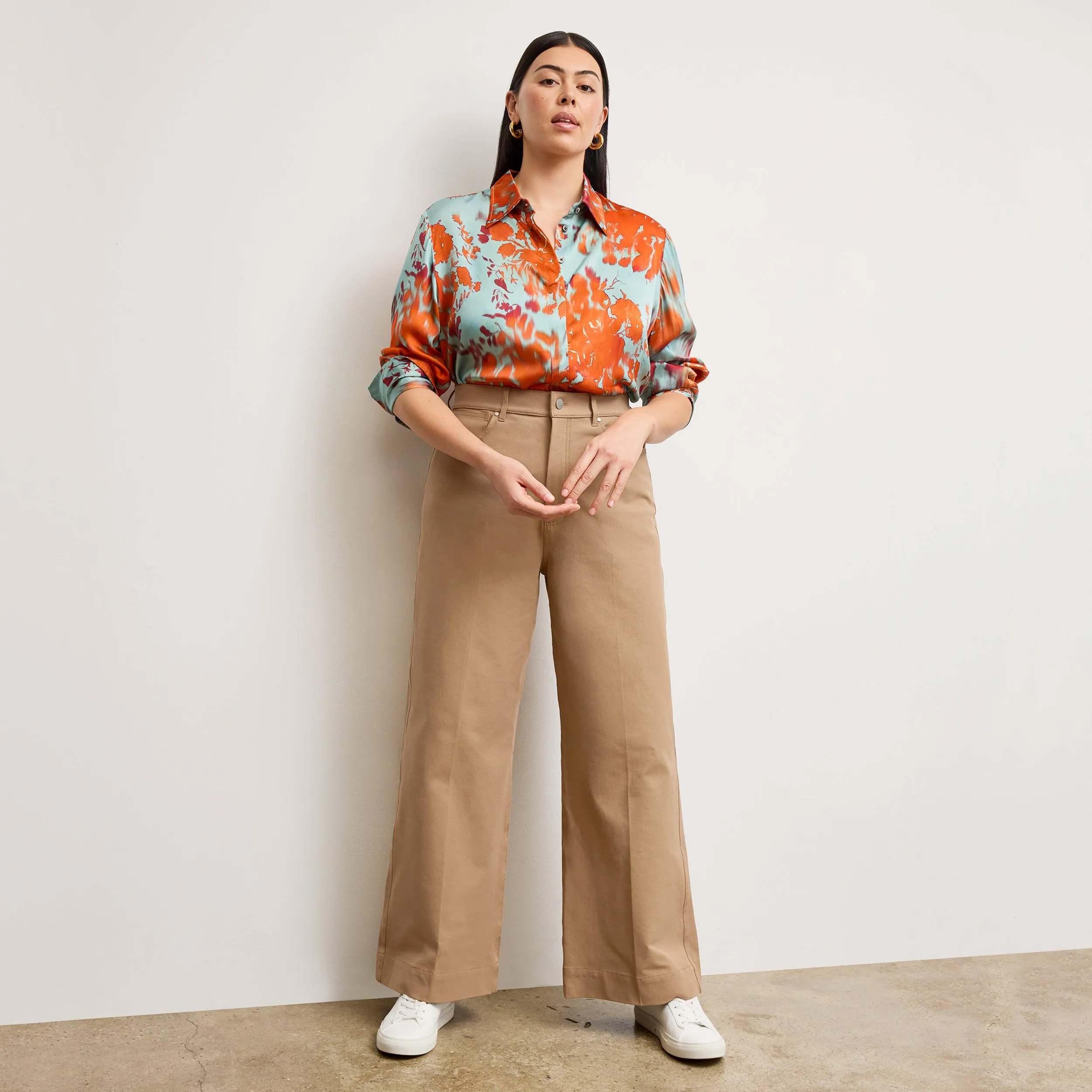 Milo Wide-Leg Jean - Eco Better Than Denim :: Saddle