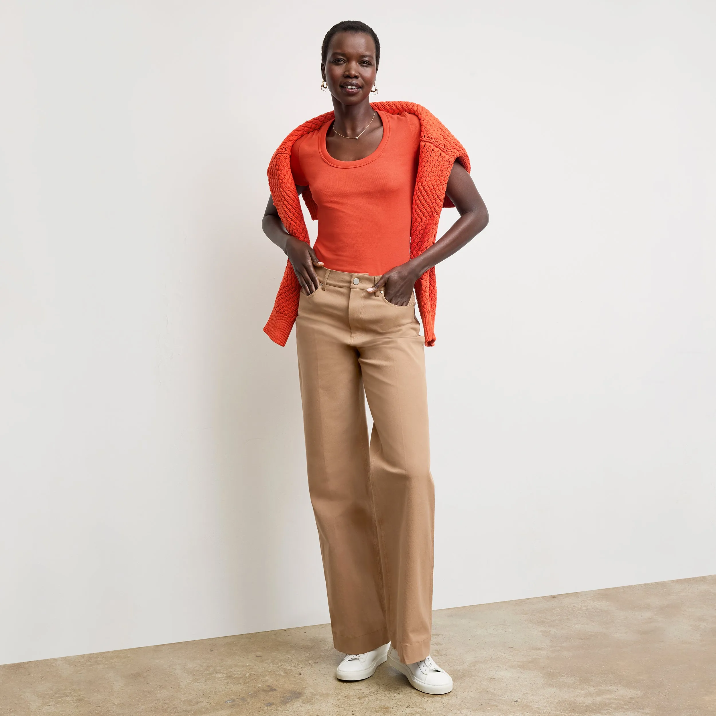 Milo Wide-Leg Jean - Eco Better Than Denim :: Saddle