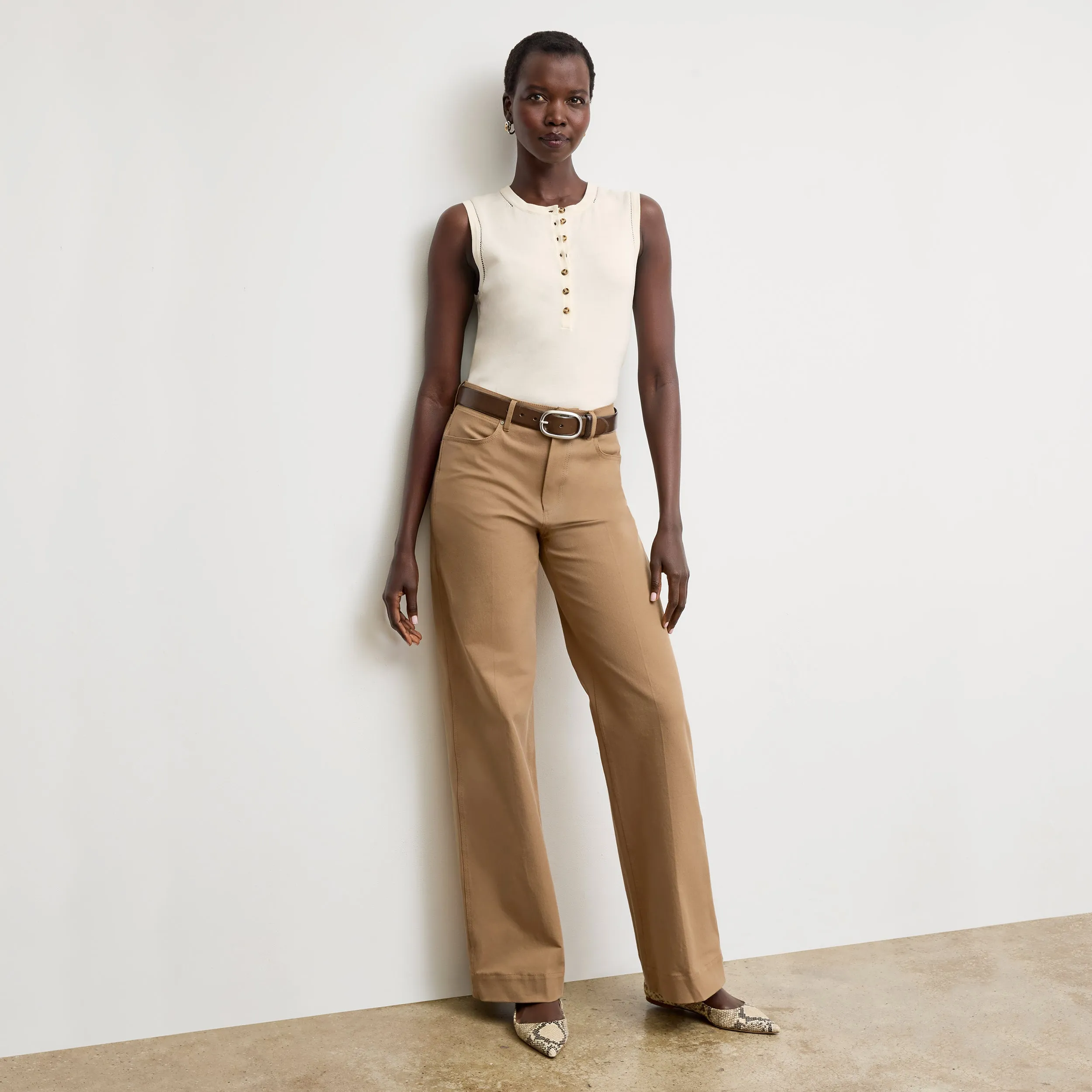 Milo Wide-Leg Jean - Eco Better Than Denim :: Saddle