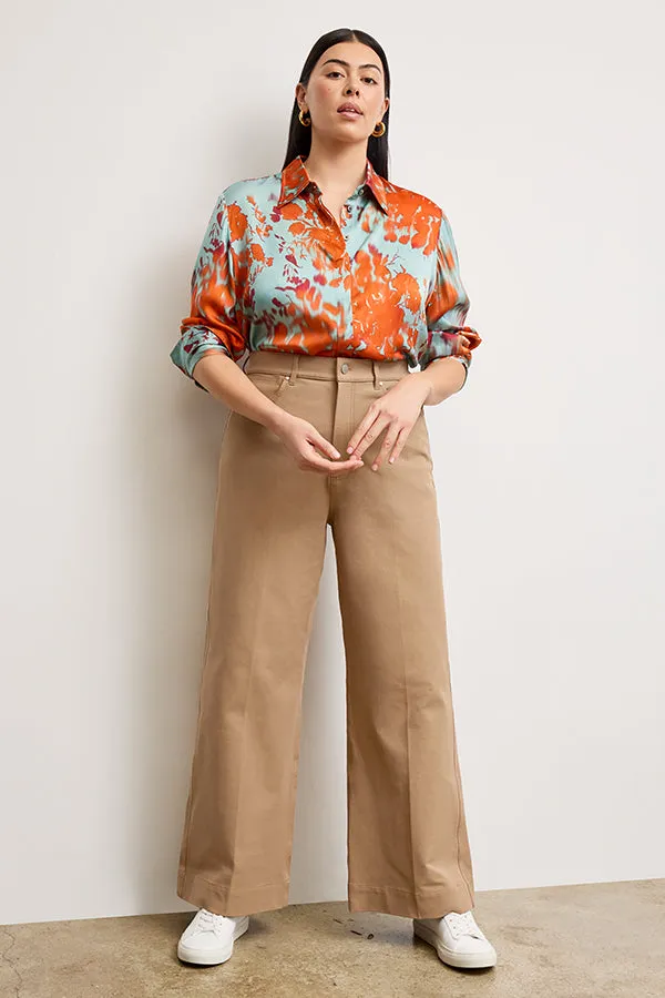 Milo Wide-Leg Jean - Eco Better Than Denim :: Saddle