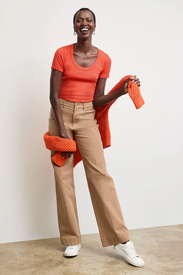 Milo Wide-Leg Jean - Eco Better Than Denim :: Saddle