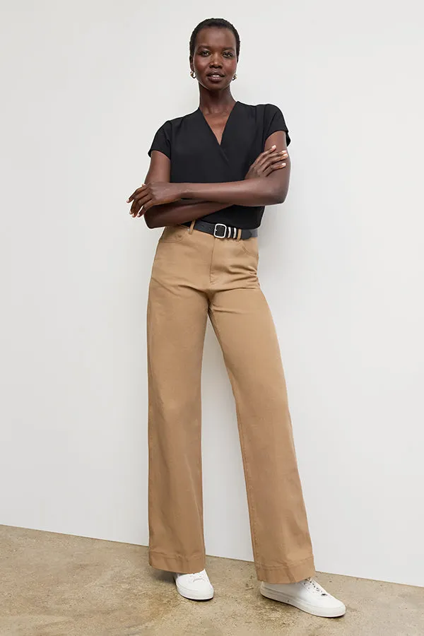 Milo Wide-Leg Jean - Eco Better Than Denim :: Saddle