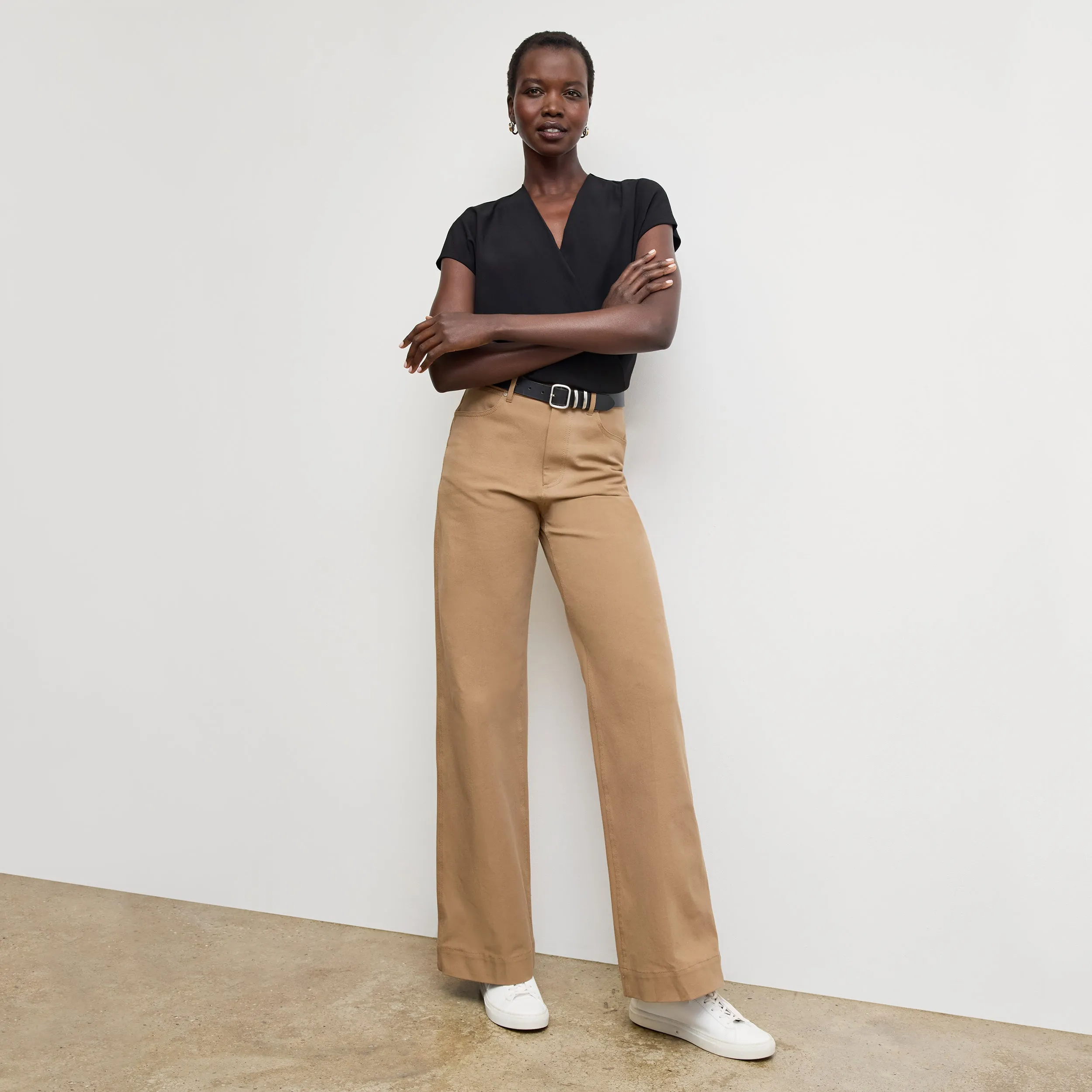 Milo Wide-Leg Jean - Eco Better Than Denim :: Saddle