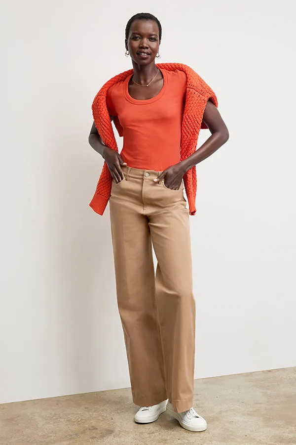 Milo Wide-Leg Jean - Eco Better Than Denim :: Saddle