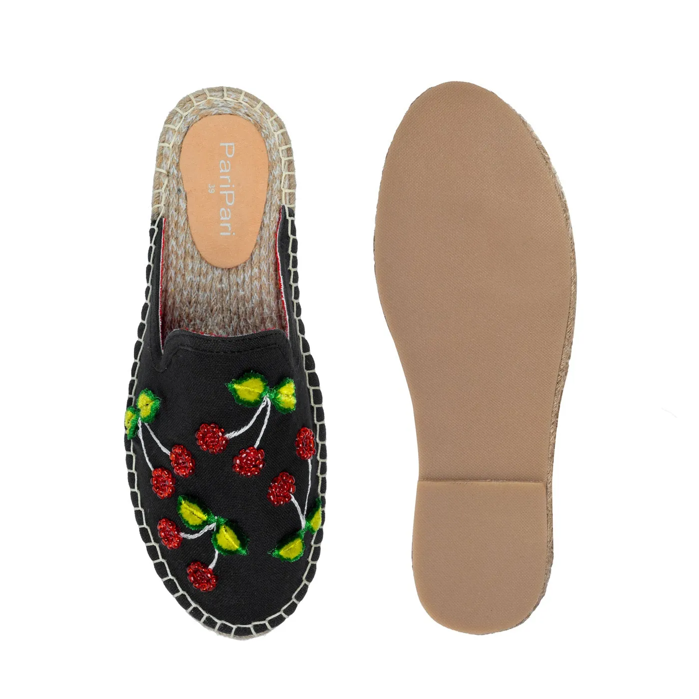 Mon Cherie Espadrilles Black Flats