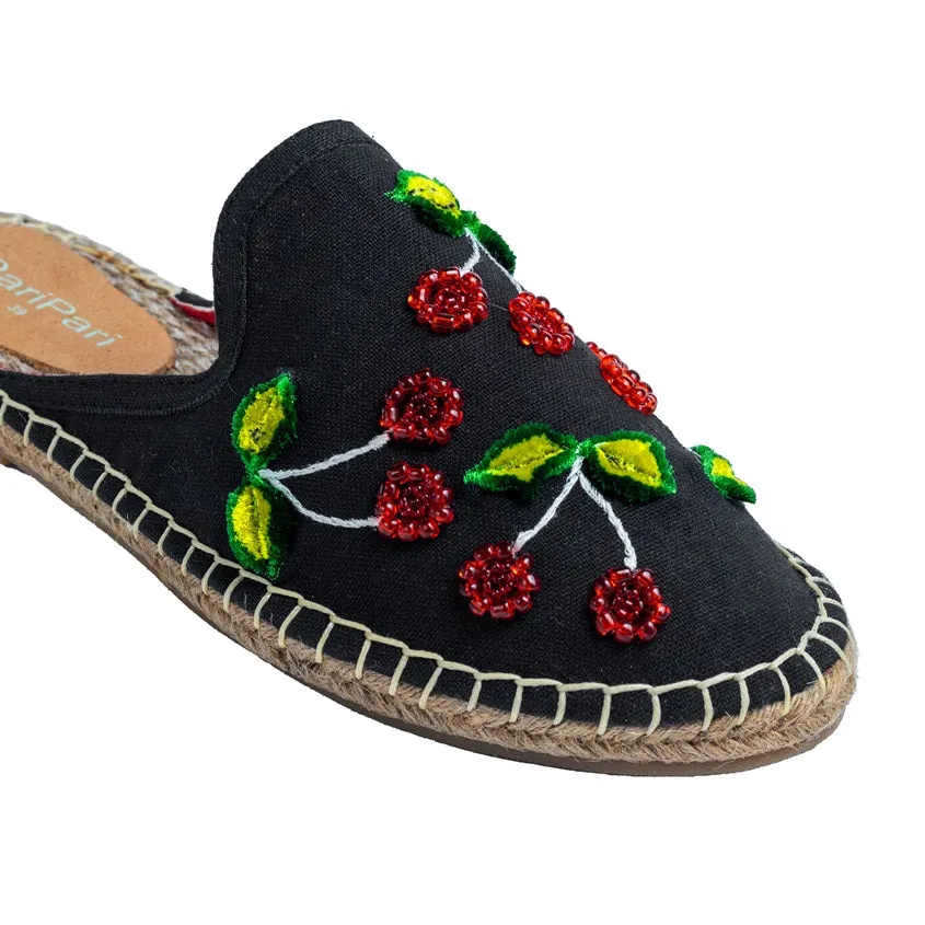 Mon Cherie Espadrilles Black Flats