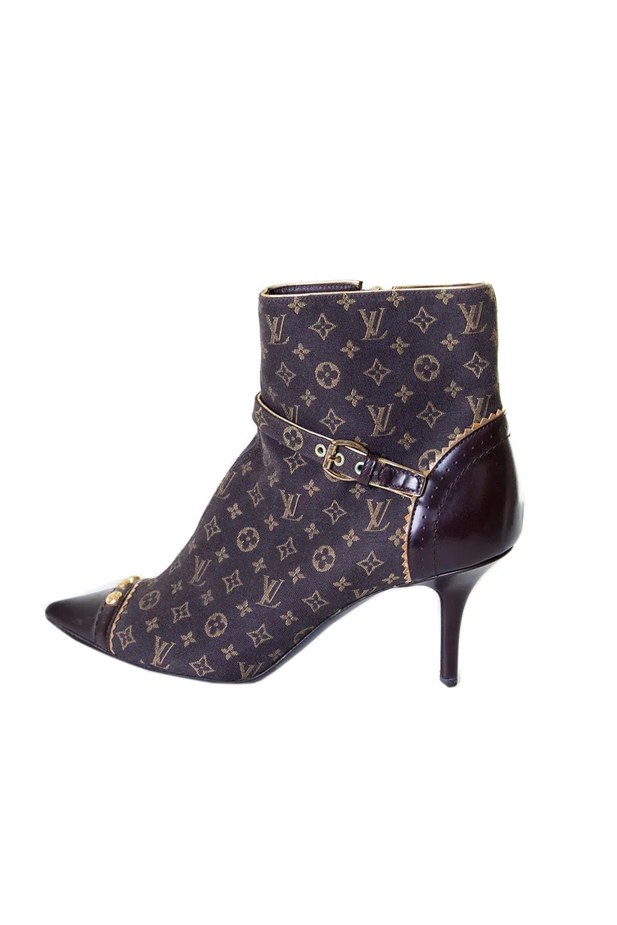 Monogram Ankle Boots