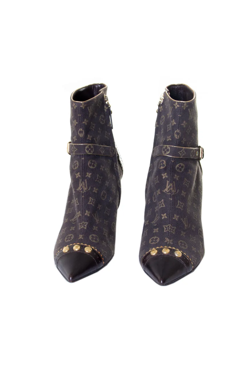 Monogram Ankle Boots