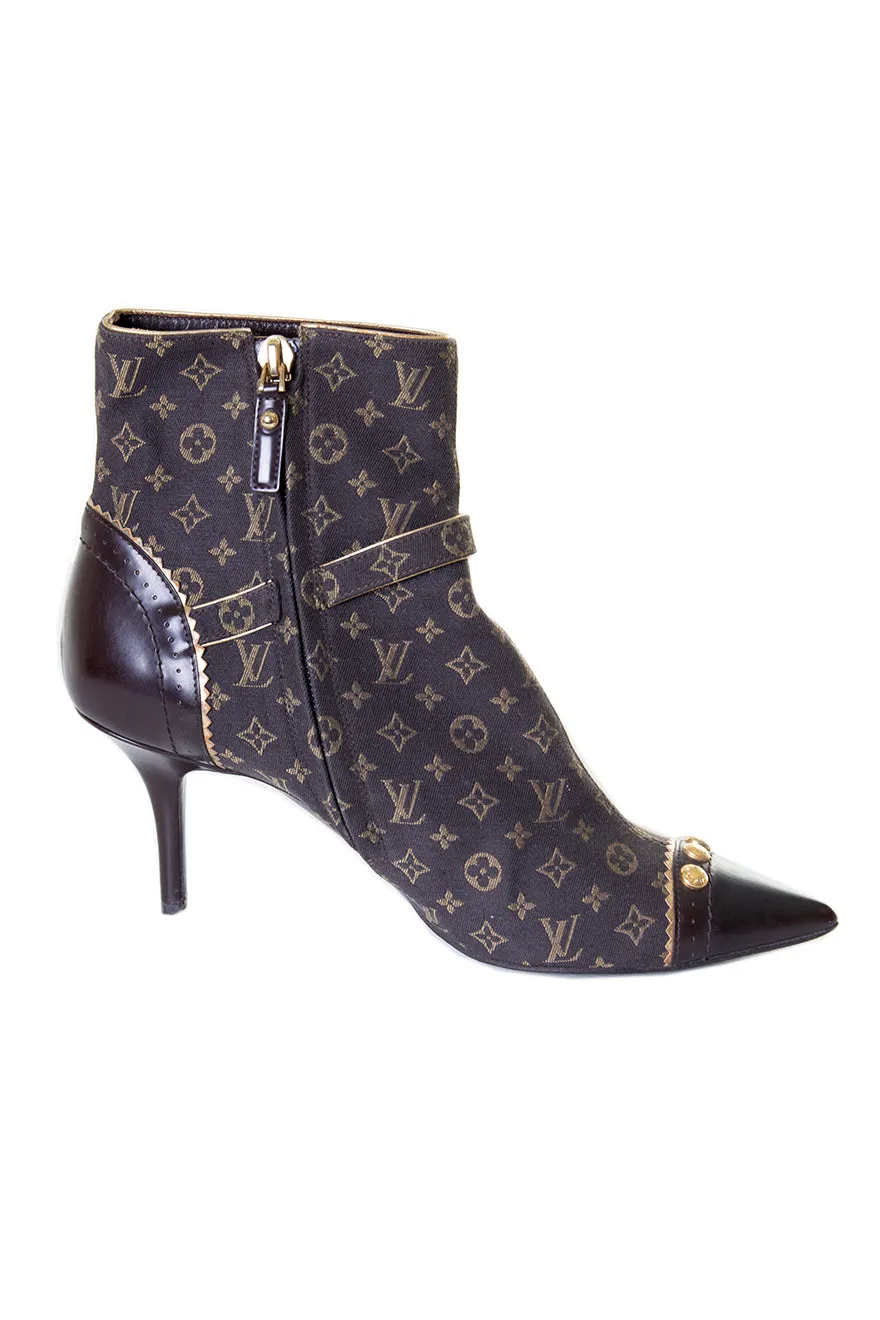 Monogram Ankle Boots