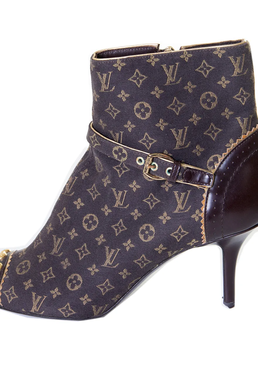 Monogram Ankle Boots