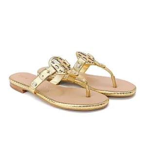 Moonraker Supah Gold Leather Sandal