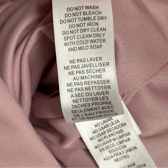 NWT David Bridal V-Neck Foiled Jersey Sheath Dress With Pleats Dusty Rose Size 4