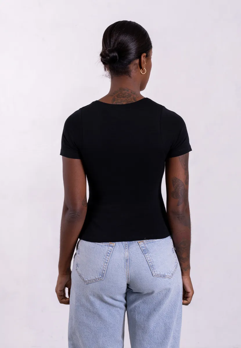 Organic Cotton Crew T-Shirt, Black