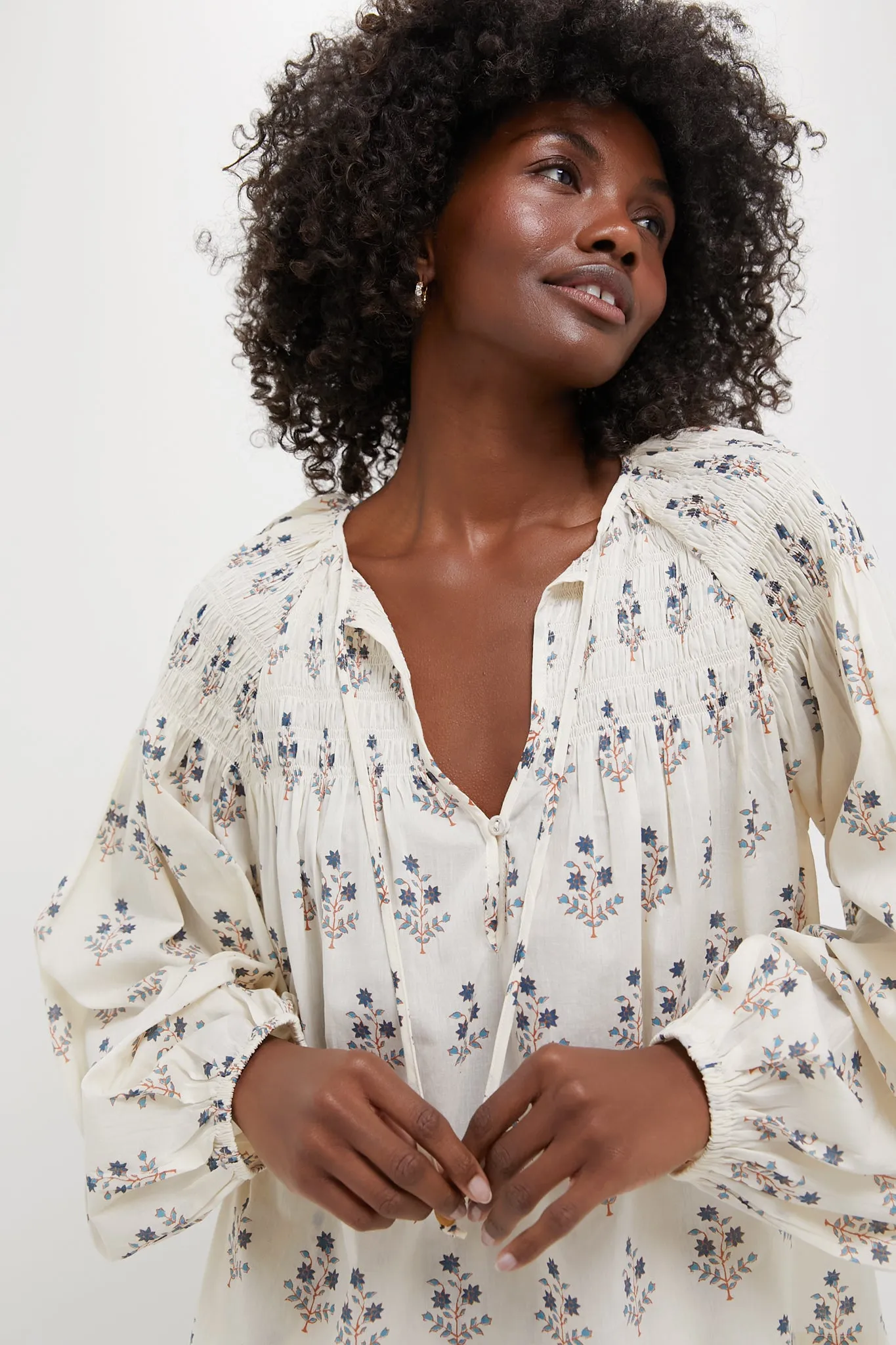 Palma Sapphire Carmen Blouse