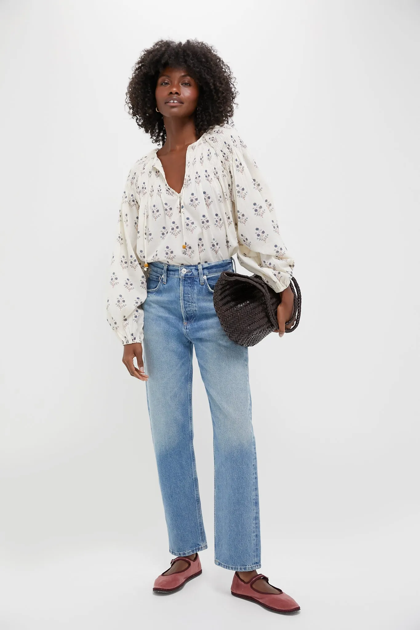 Palma Sapphire Carmen Blouse