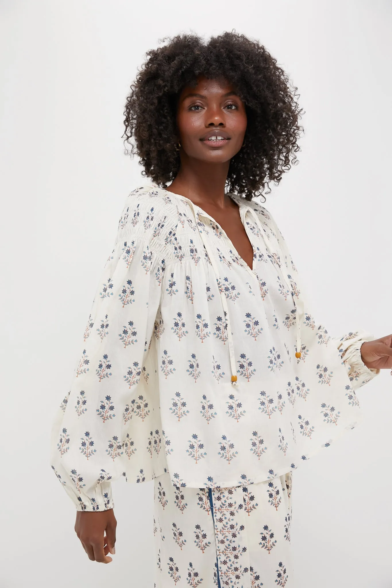 Palma Sapphire Carmen Blouse