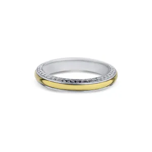 Platinum & 18K Two-Tone Yellow Gold Band