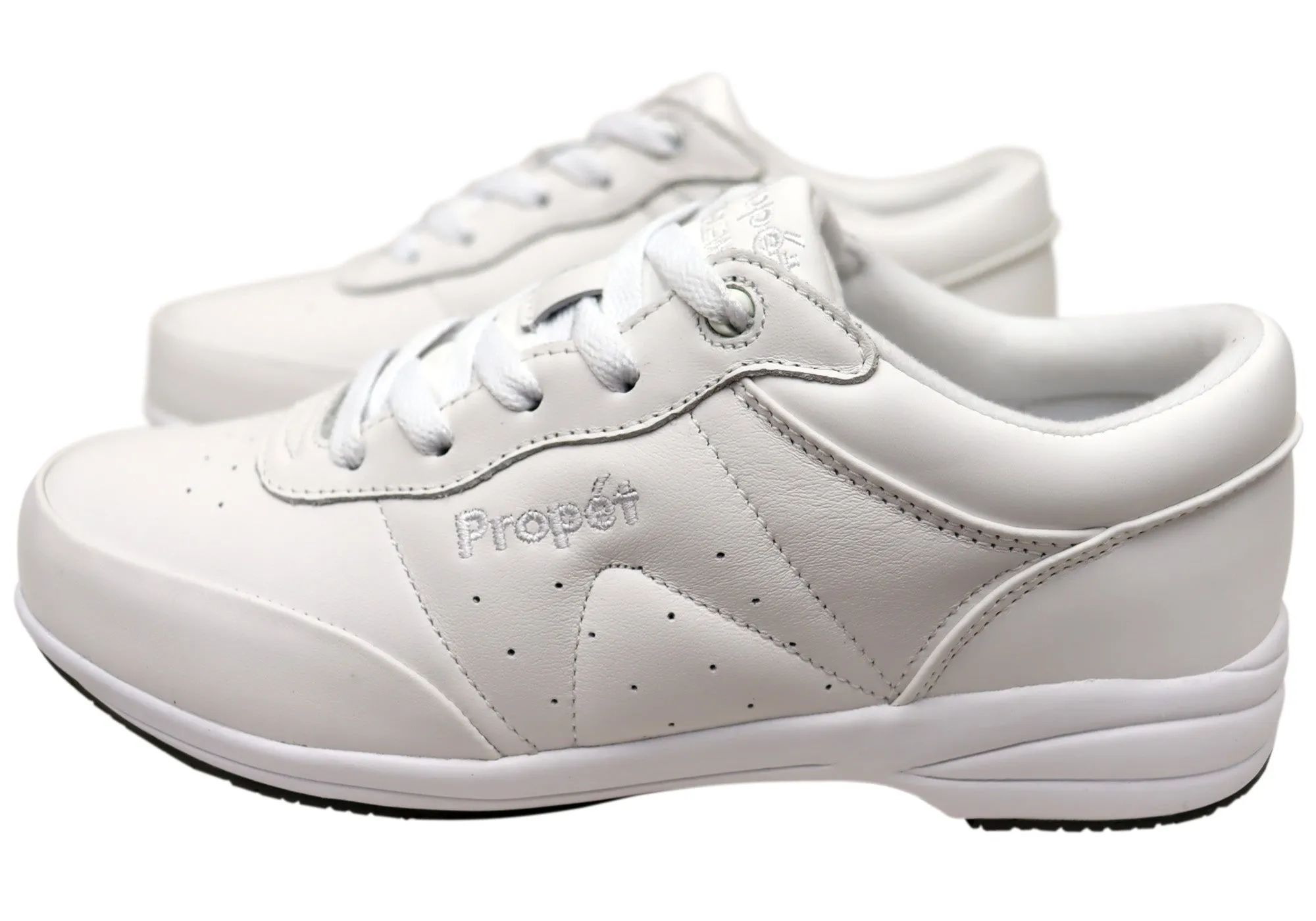 Propet Womens Washable Walker Leather Comfortable Wide Fit Shoes