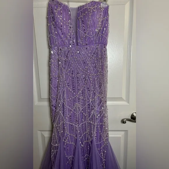 Purple Strapless Prom Dress by Faeriesty Size Medium New NWT