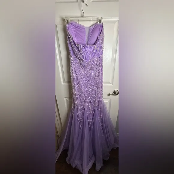 Purple Strapless Prom Dress by Faeriesty Size Medium New NWT