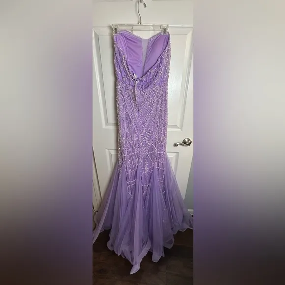 Purple Strapless Prom Dress by Faeriesty Size Medium New NWT