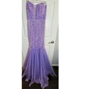 Purple Strapless Prom Dress by Faeriesty Size Medium New NWT