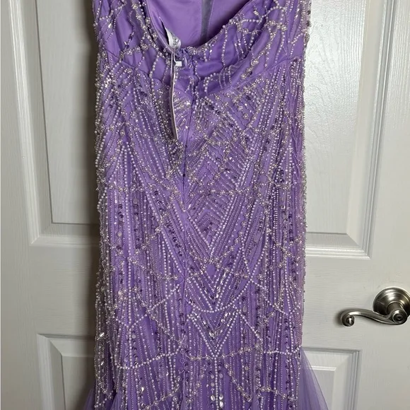 Purple Strapless Prom Dress by Faeriesty Size Medium New NWT