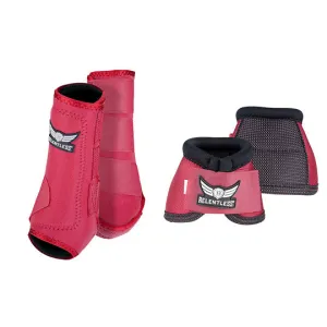 Relentless All Around Front & Bell Boot Combo Pack- Wine